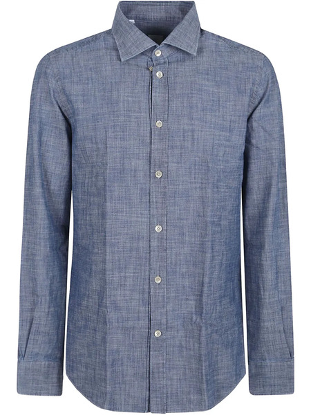  Eleventy Button-down Chambray Shirt - Blue 