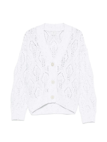  Eleventy Button Knit Cardigan - White 