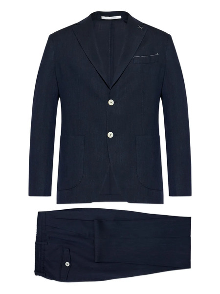  Eleventy Buttoned Blue Suit 