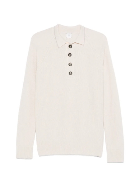  Eleventy Buttoned Collared Polo Shirt - Neutrals 