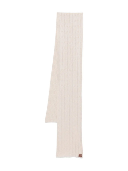  Eleventy Cable-knit Scarf - Neutrals 