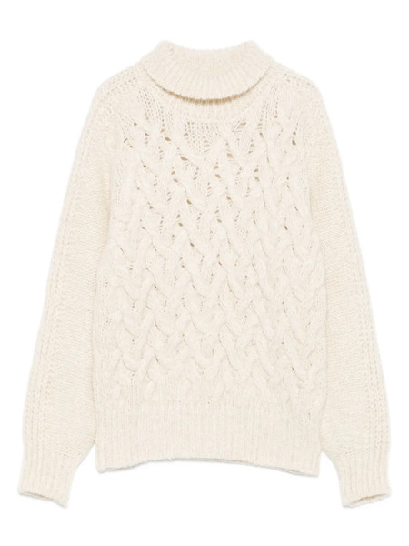  Eleventy Cable-knit Turtleneck Sweater - Neutrals 