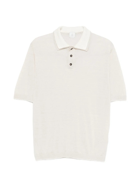  Eleventy Collared Button Polo Shirt - Neutrals 