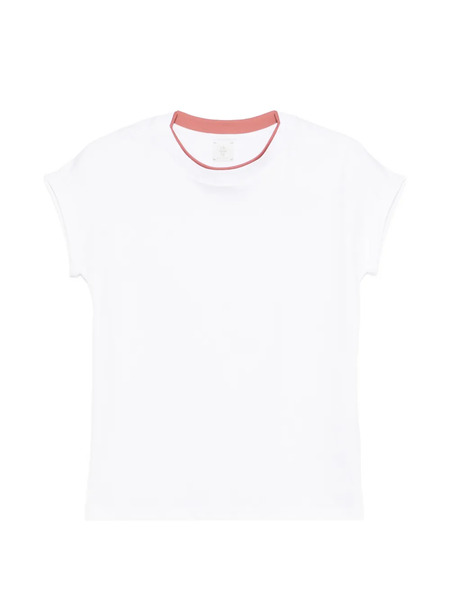  Eleventy Contrast Trim T-shirt - White 