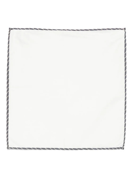  Eleventy Contrasting-trim Pocket Square - White 
