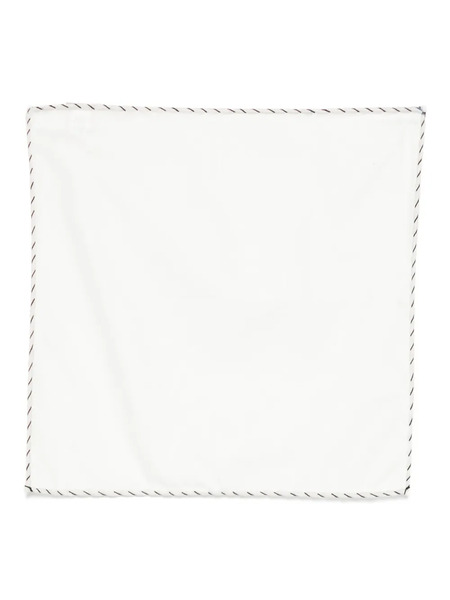  Eleventy Contrasting-trim Pocket Square - White 