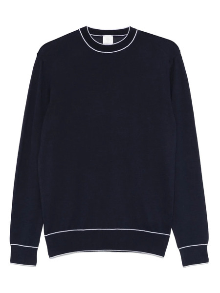  Eleventy Contrasting-trim T-shirt - Blue 