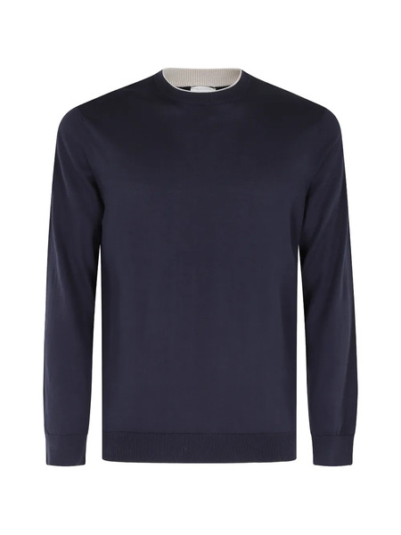  Eleventy Crew-neck Long-sleeve Sweater - Blue 