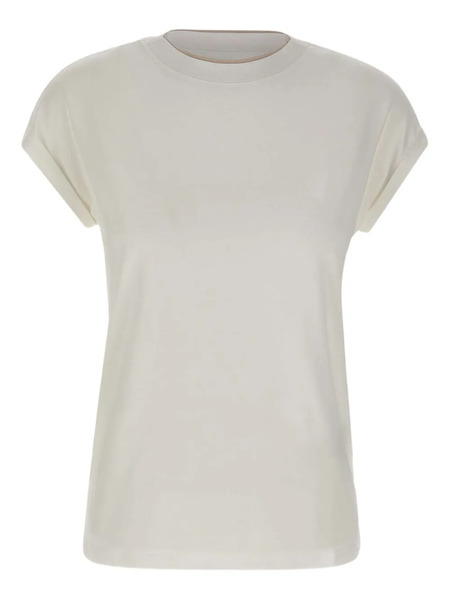  Eleventy Cuffed Crew-neck T-shirt - Grey 
