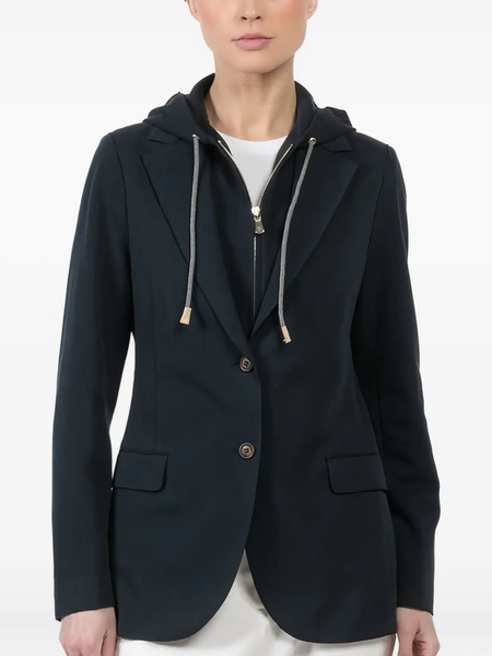  Eleventy Detachable-hood Jacket - Blue 