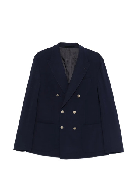 Eleventy Double-breasted Pocket Jacket - Blue 