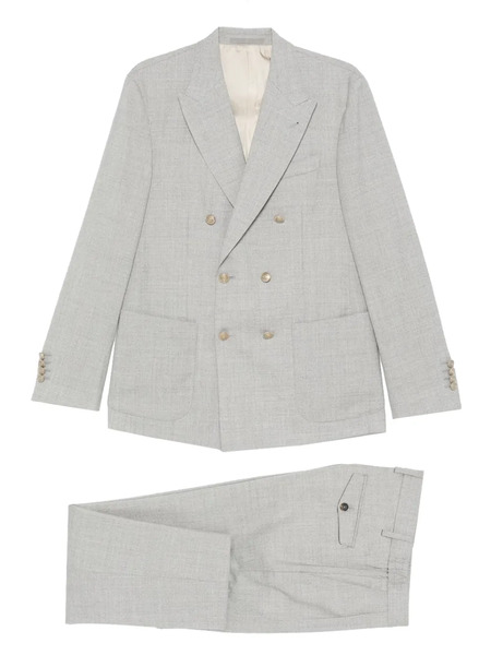  Eleventy Double-breasted Suit - Grey 