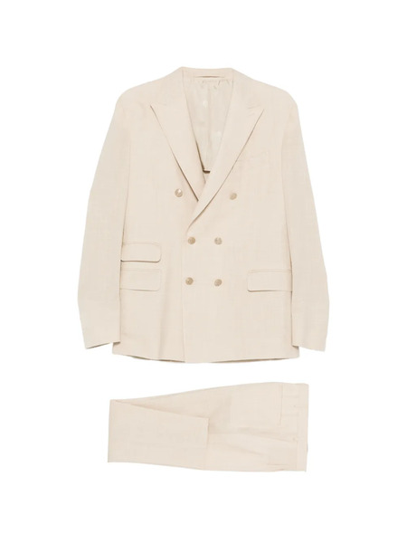  Eleventy Double-breasted Suit - Neutrals 