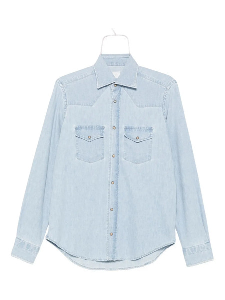  Eleventy Double-pocket Denim Shirt - Blue 