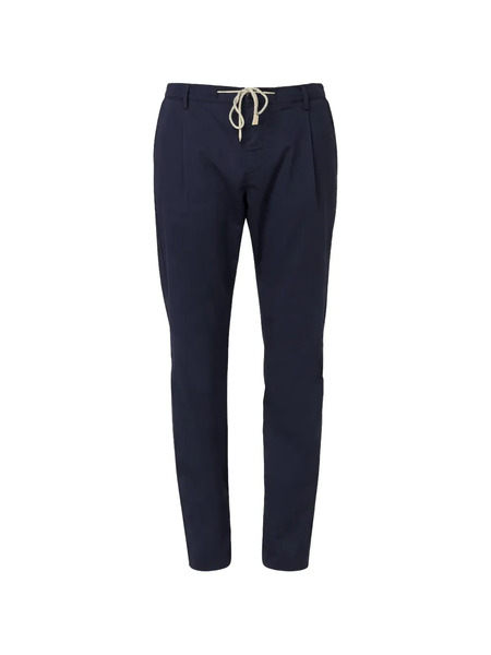  Eleventy Drawstring Pleated Trousers - Blue 