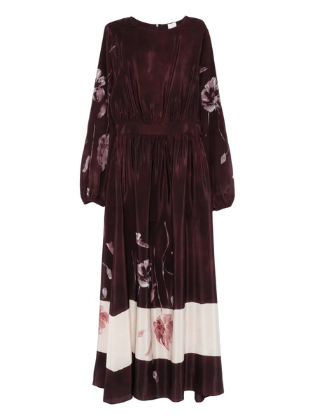  Eleventy Floral Midi Dress - Purple 
