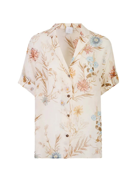  Eleventy Floral-print Buttoned Shirt - Neutrals 