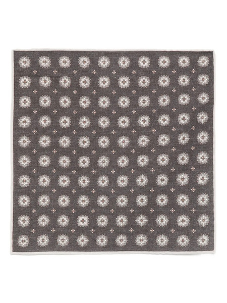  Eleventy Floral-print Pocket Square - Black 
