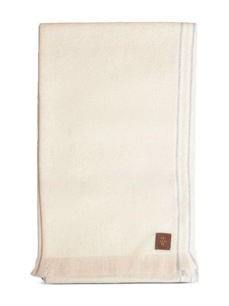  Eleventy Fringe-trim Wool-silk Scarf - Neutrals 