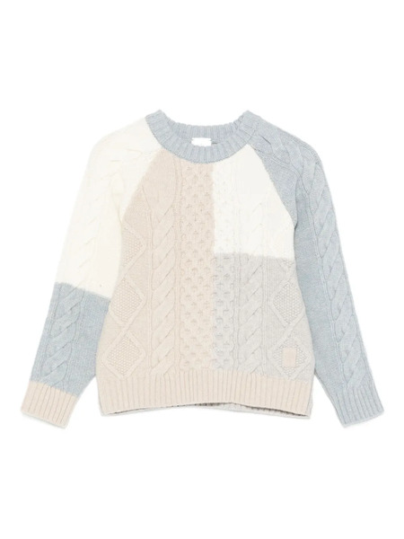  Eleventy Kids Colour-block Sweater - Neutrals 