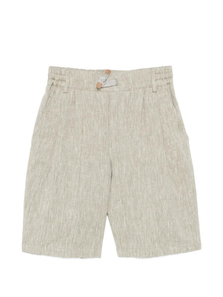  Eleventy Kids Elasticated-waistband Shorts - Green 