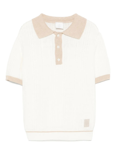  Eleventy Kids Knitted Polo Shirt - White 