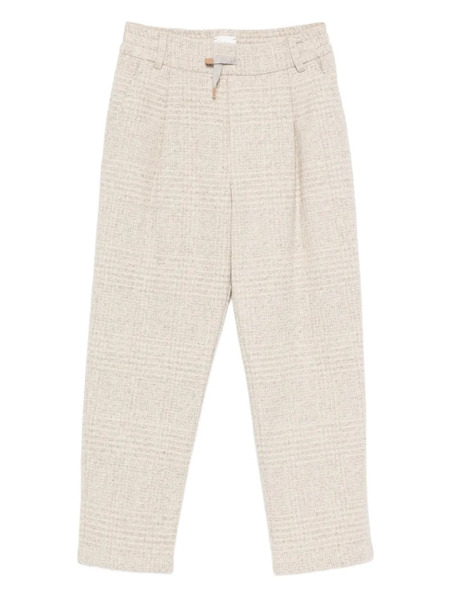  Eleventy Kids Pleated Trousers - Grey 