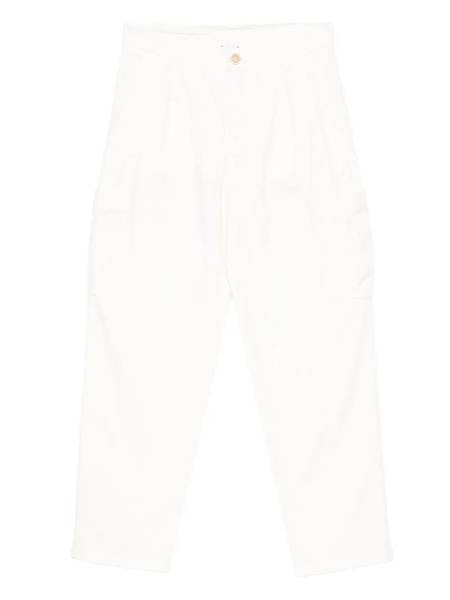  Eleventy Kids Pleated Trousers - White 
