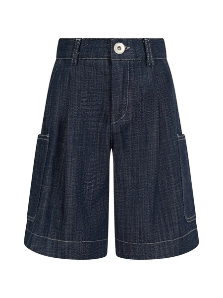  Eleventy Kids Pocket Shorts - Blue 