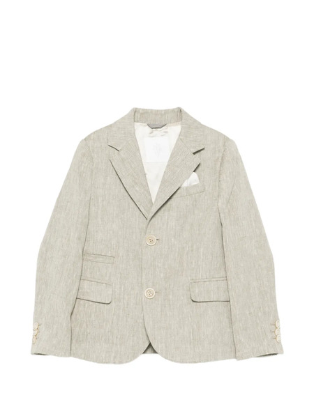  Eleventy Kids Single-breasted Blazer - Green 