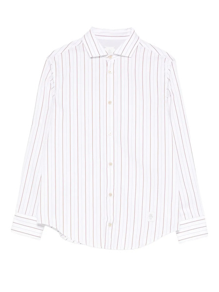  Eleventy Kids Striped Shirt - White 
