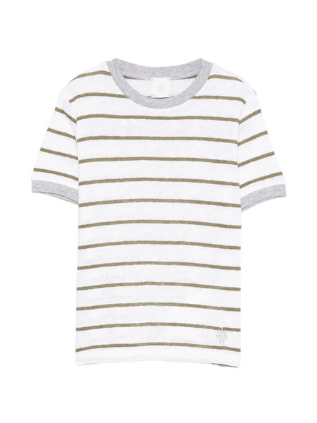  Eleventy Kids Striped T-shirt - White 