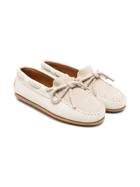  Eleventy Kids Suede Loafers - Neutrals 