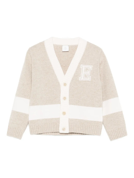 Eleventy Kids Virgin-wool Cardigan - Brown 