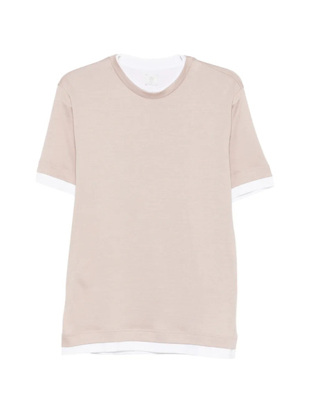  Eleventy Layered Crewneck T-shirt - Neutrals 