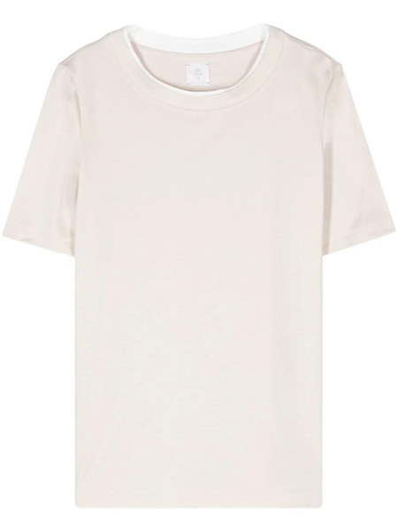  Eleventy Layered-detail T-shirt - Neutrals 