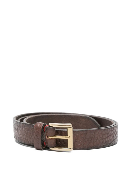  Eleventy Leather Buckle Belt - Brown 