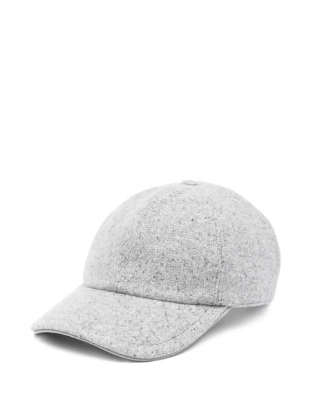  Eleventy Leather-strap Baseball Cap - Grey 