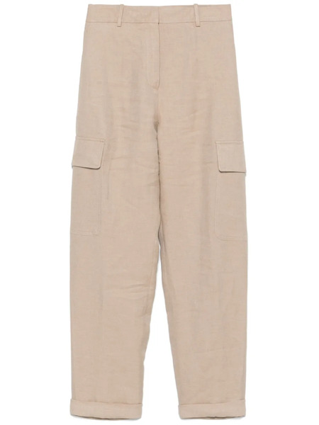  Eleventy Linen Cargo Trousers - Neutrals 