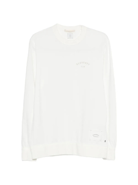  Eleventy Logo-detail Sweatshirt - Neutrals 