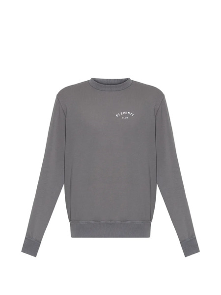  Eleventy Logo-print Sweatshirt - Grey 