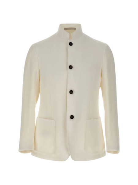  Eleventy Long-sleeve Button Blazer - White 