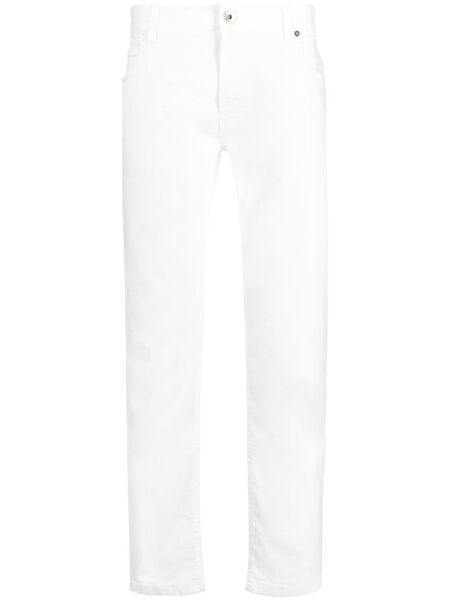  Eleventy Low-rise Tapered Jeans - White 