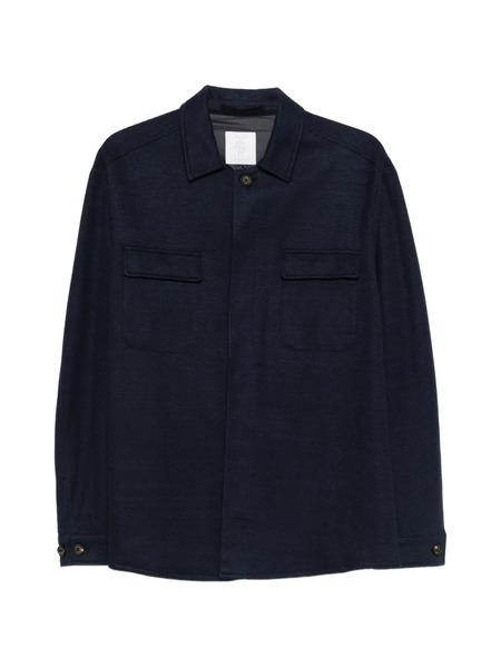  Eleventy Patch Pocket Over Shirt Jacket - Blue 