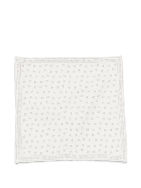  Eleventy Patterned Handkerchief - White 