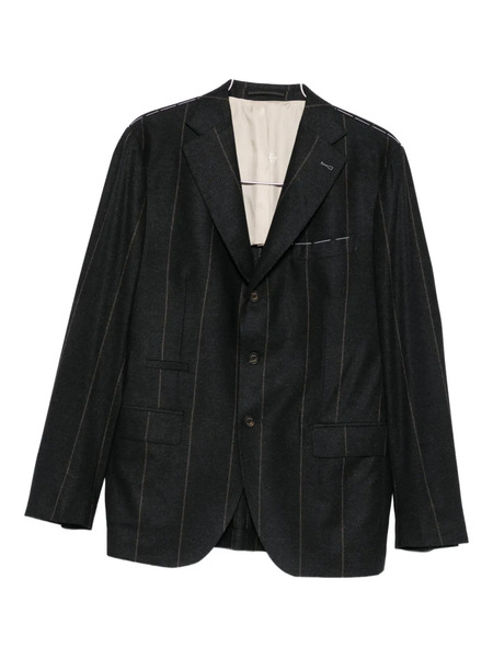  Eleventy Pinstripe Wool-blend Suit - Black 