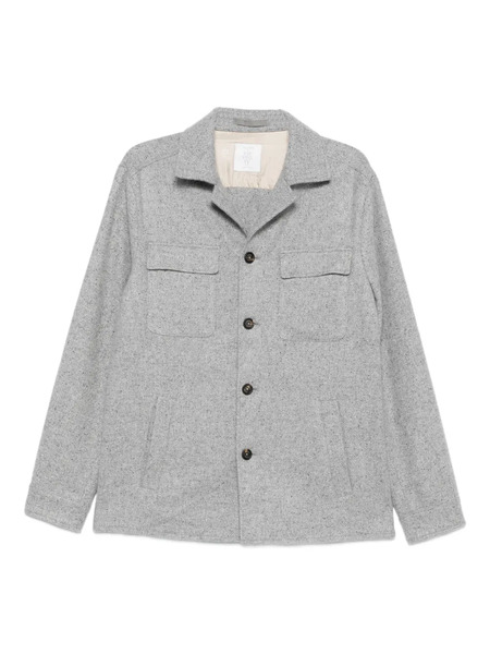  Eleventy Pocket Button Overshirt - Grey 