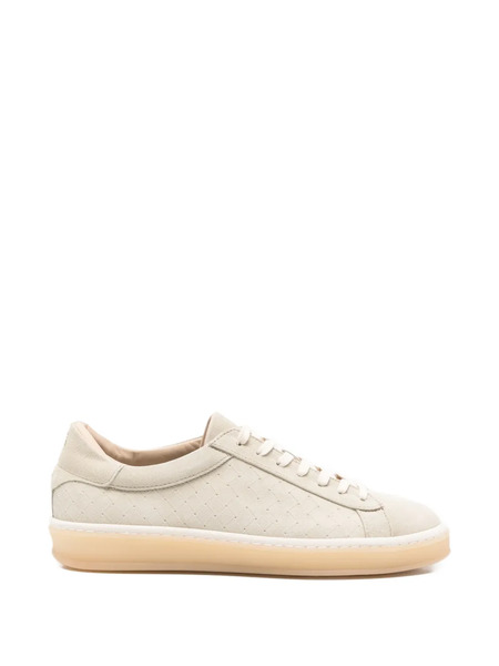  Eleventy Quilted Leather Lace-up Sneakers - Green 