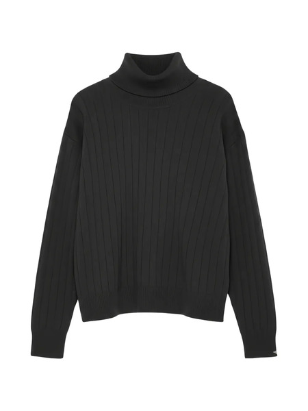  Eleventy Ribbed Turtleneck Knitwear - Black 