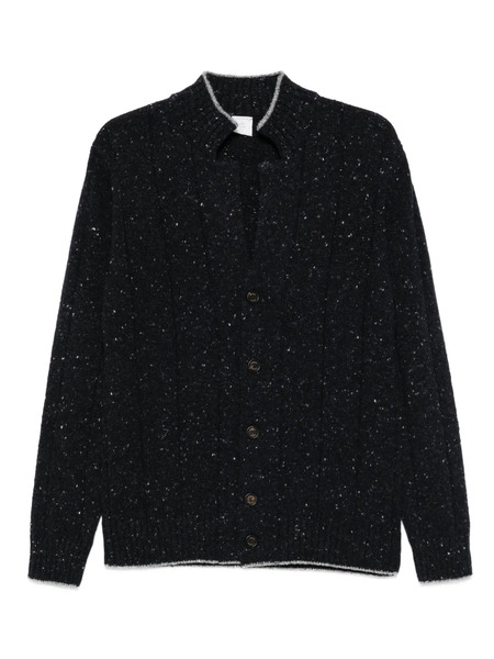  Eleventy Speckled Button Cardigan - Blue 